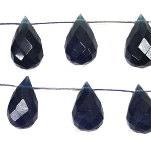 MONTANA BLUE QUARTZ FACETED TEARDROP SD 12X18MM